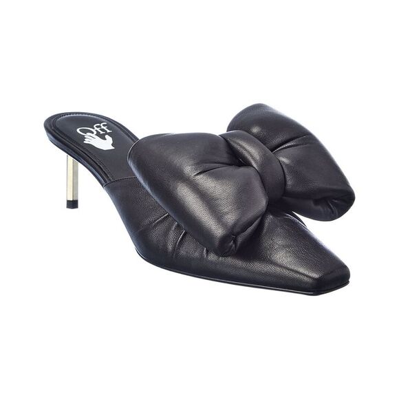 Off-White™ Bow Allen Sabot Leather Pump, Black - Picture 1 of 5